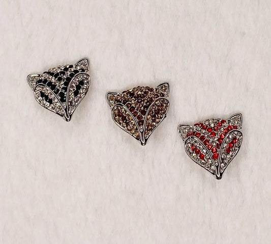 Rhinestone-Studded Fox Snaps (Multiple Colors)