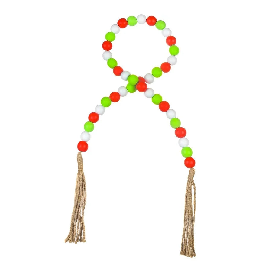 Red Watermelon Beaded Garland w/ Tassels