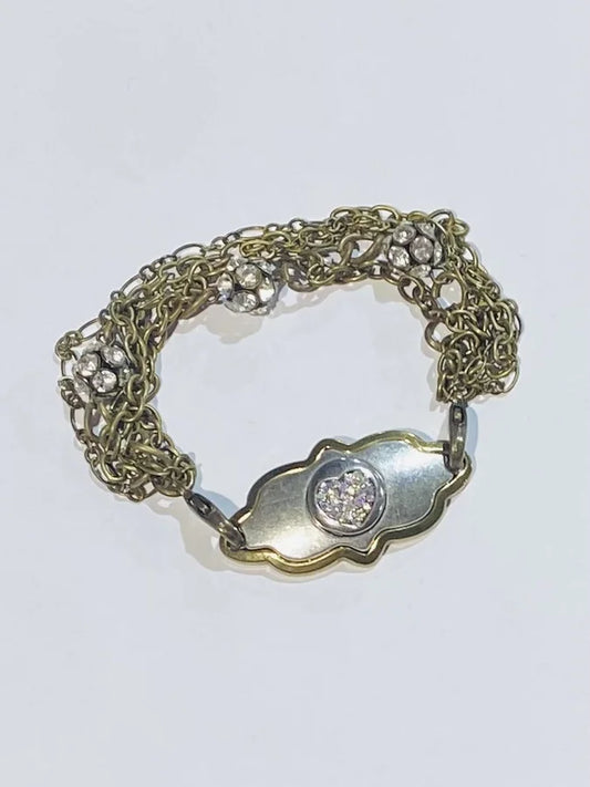 Glitter Heart Pendant Bracelet