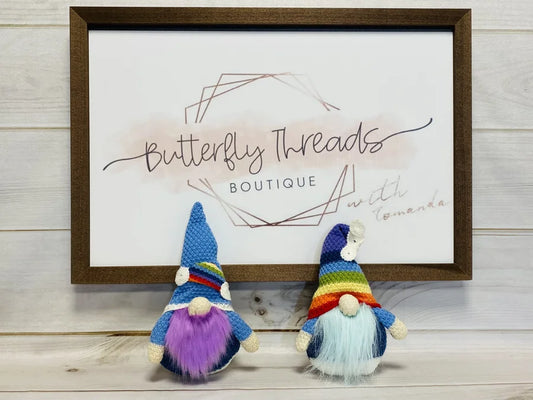 Knit Rainbow Gnomes