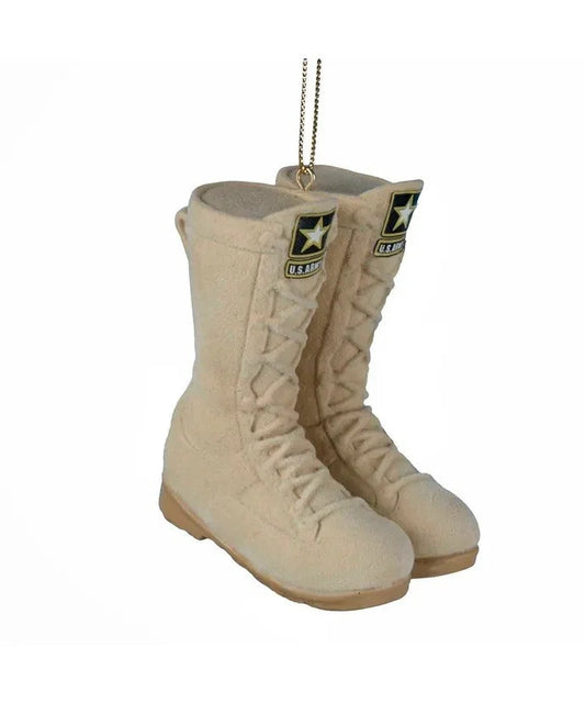 U.S. Army Flocked Combat Boot Ornament