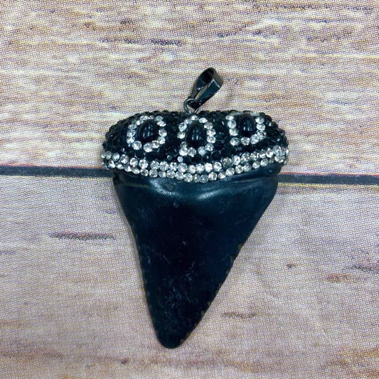 Bedazzled Shark Tooth Charm