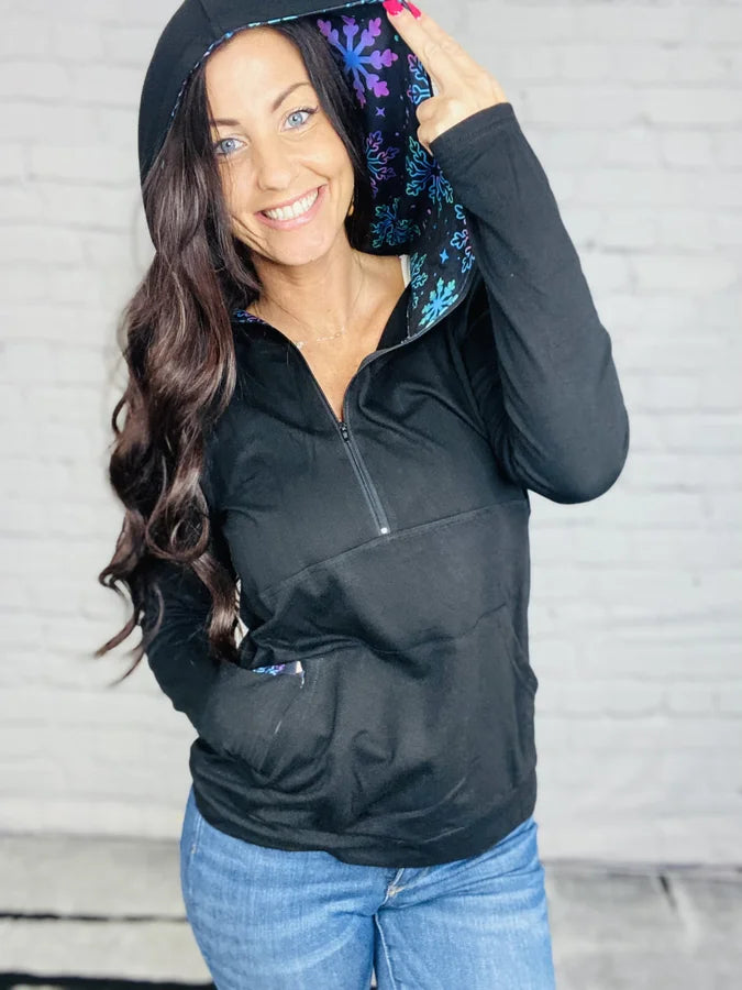 Shirley & Stone - "Audre" Snowflake Hoodie - Reg/Plus