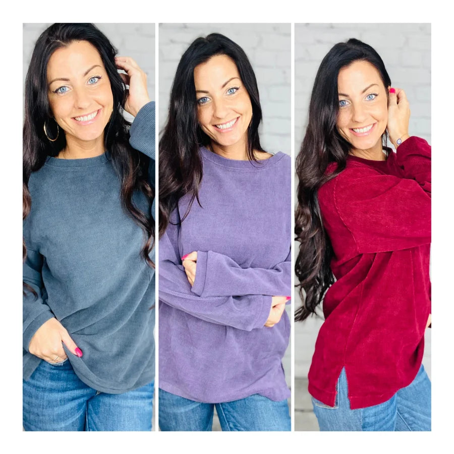 "The Sarah" Crewneck Top - Reg/Plus (Multiple Colors)