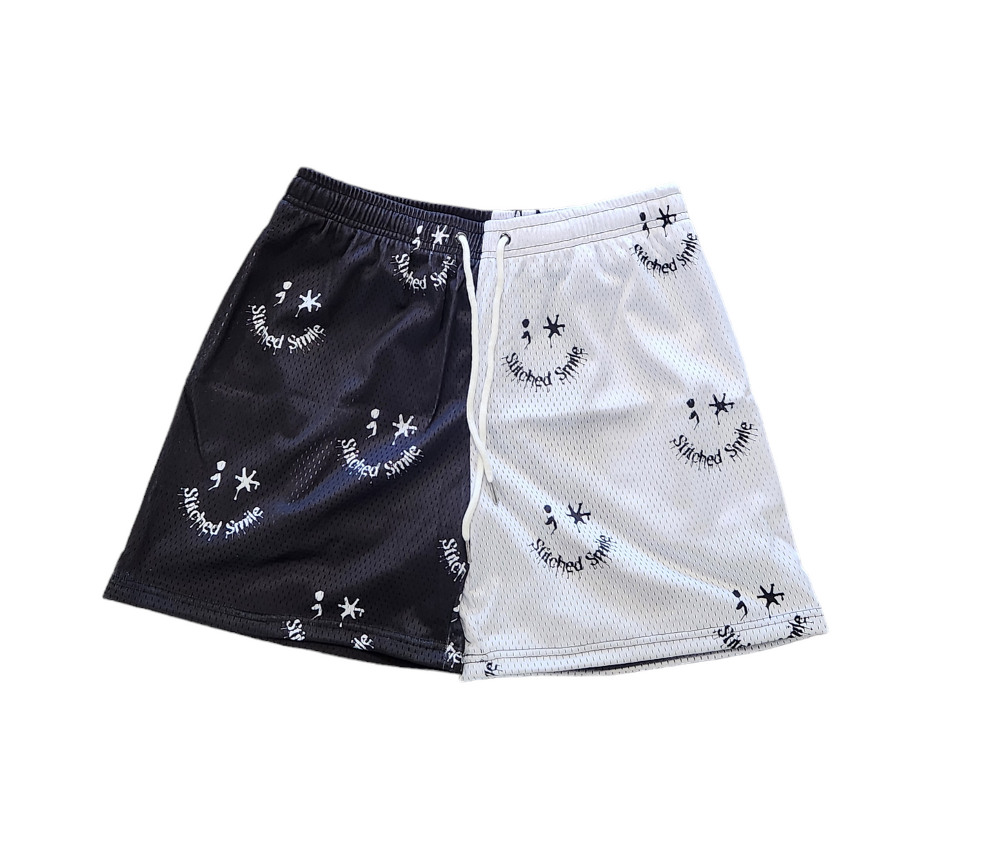 Stitched Smile Spring Binge Half and Half Mesh Shorts