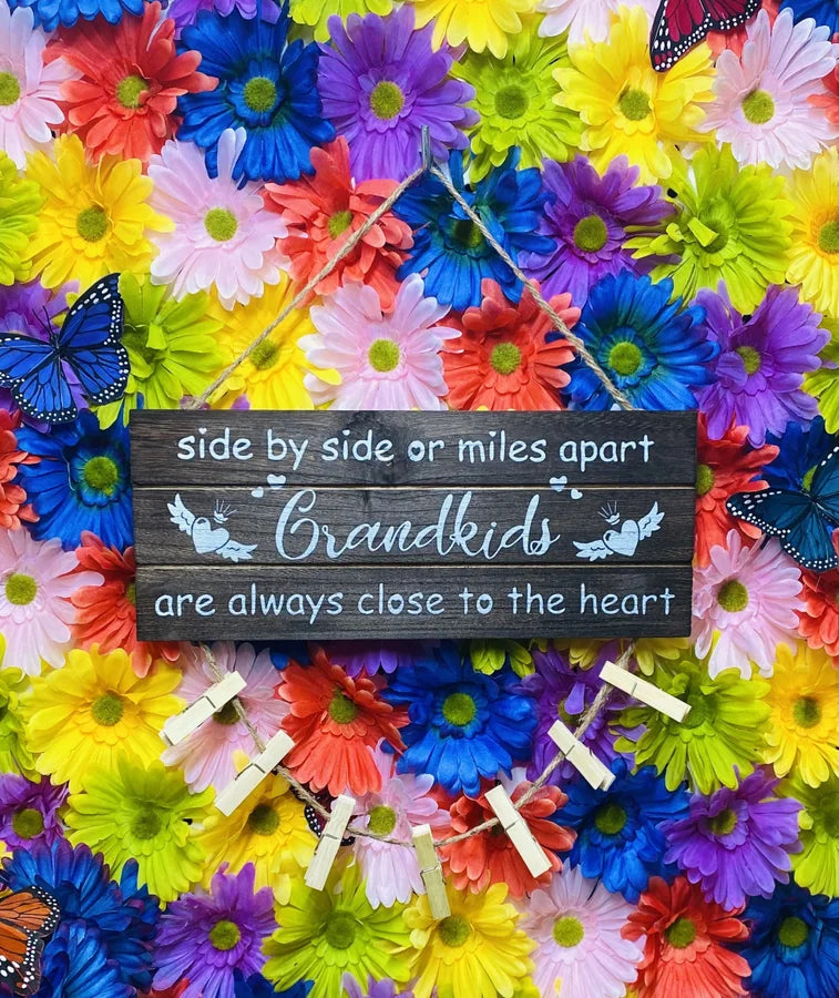 "Grandkids..." Hanging Wooden Decor Sign