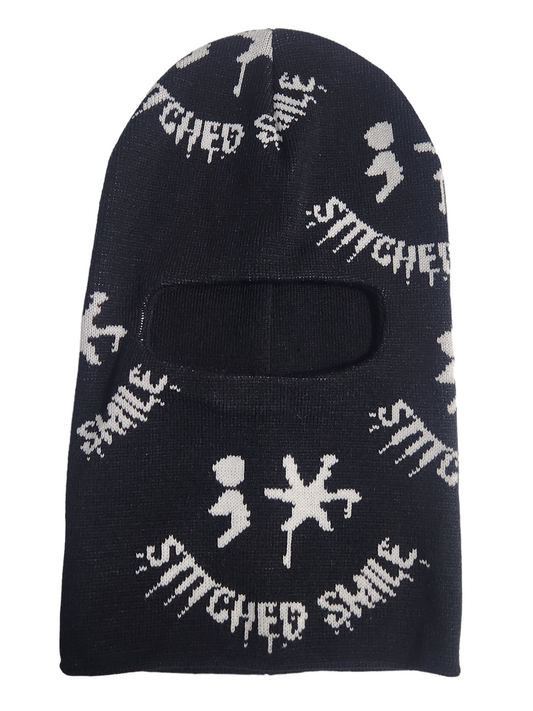 Stitched Smile Jacquard Ski Mask