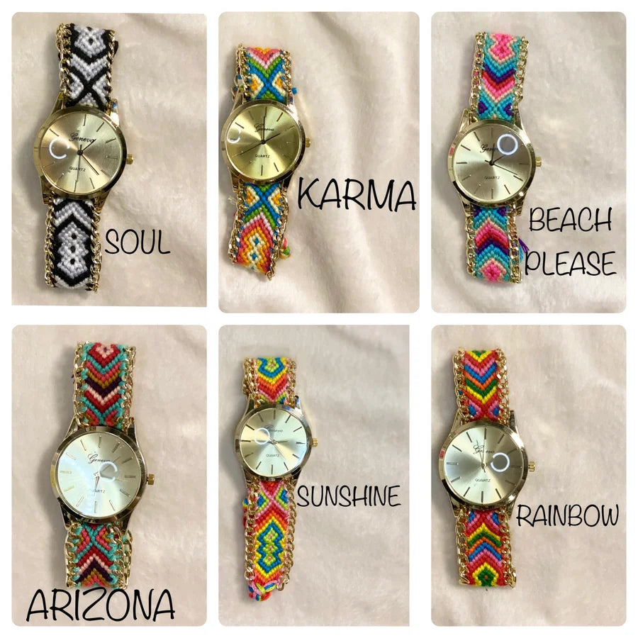 Braided Slider Watch Bracelets