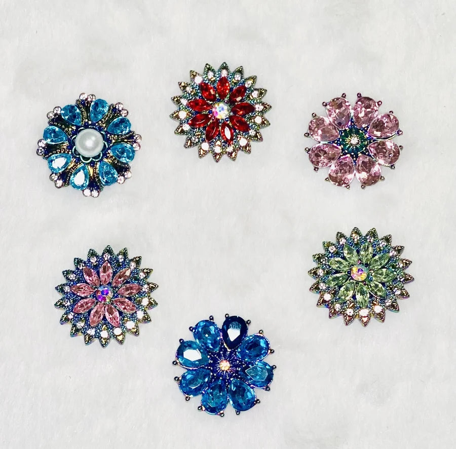 Vintage Iridescent Snap with Jewels