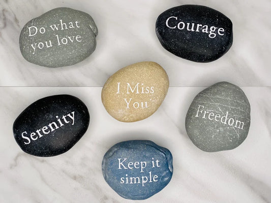 Medium-Size Inspirational Garden Stones (6 Styles)