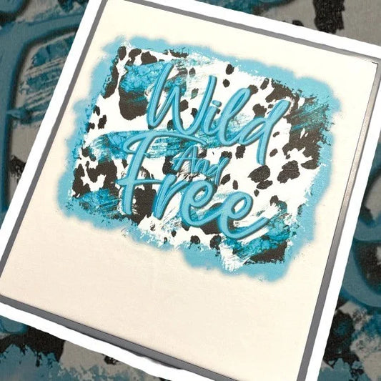 "Wild and Free" Cow Print Short Sleeve/Long Sleeve/Crewneck Sweatshirt