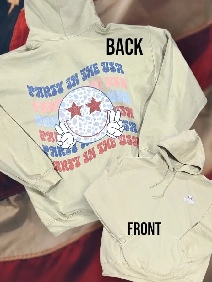 "Party in the USA" Front and Back Print Short Sleeve/Crewneck/Hoodie