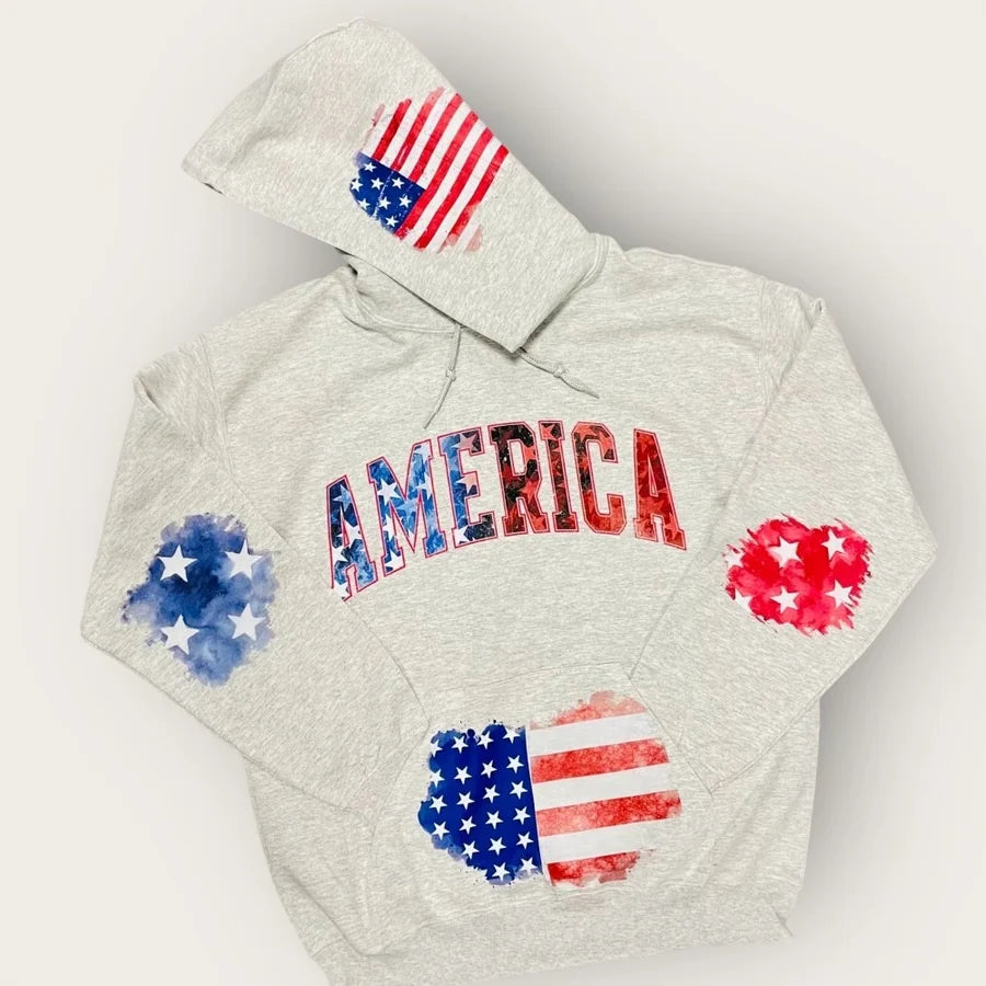 "America Patchwork" Hoodie