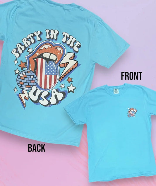"Party in the USA 2.0" Front and Back Design UNISEX Fit Short Sleeve T Shirt