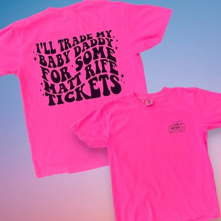 "Rife Tickets" Front and Back Design Short Sleeve T Shirt