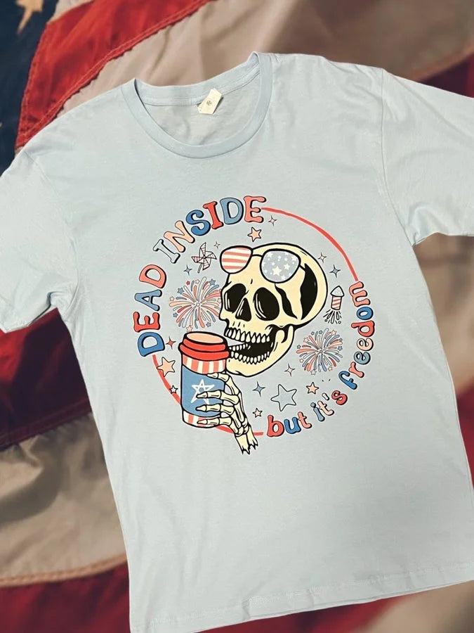 "Dead Inside But It's Freedom" Short Sleeve/Crewneck