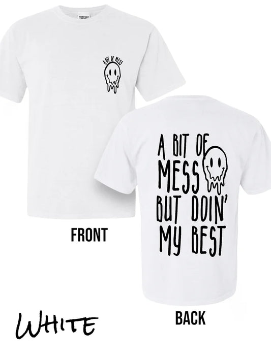 "A Bit of a Mess" (Black Ink) Short Sleeve T Shirt