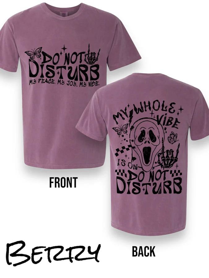 "Do Not Disturb" (BLACK/WHITE INK) Short Sleeve T Shirt