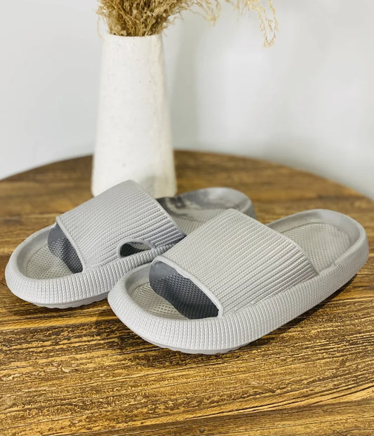 Pillow Slide Sandals/Slippers - Grey