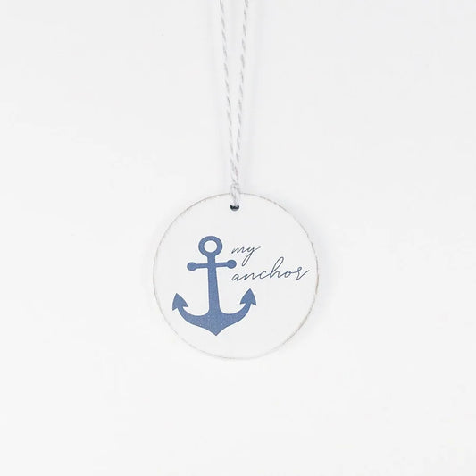 "My Anchor" Wooden Wine Bottle Charm