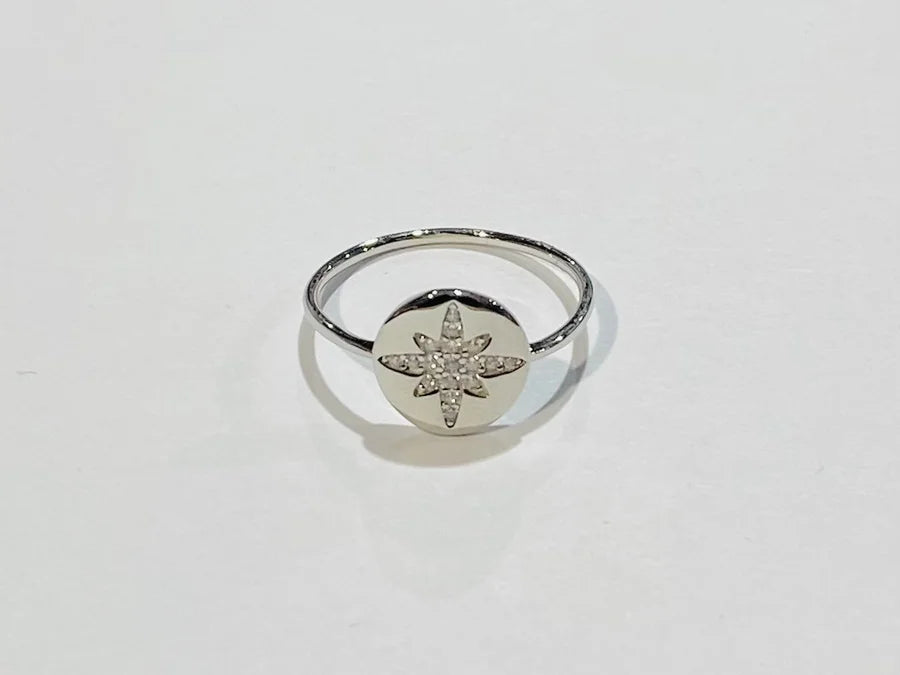 Sterling Silver Starburst Ring