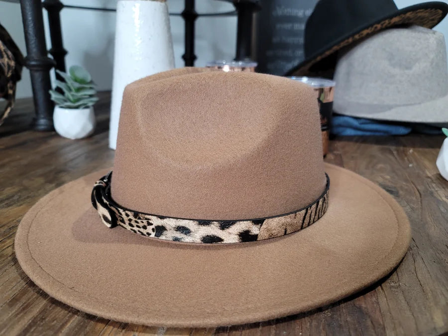 Wool Fashion Fedora - Tan