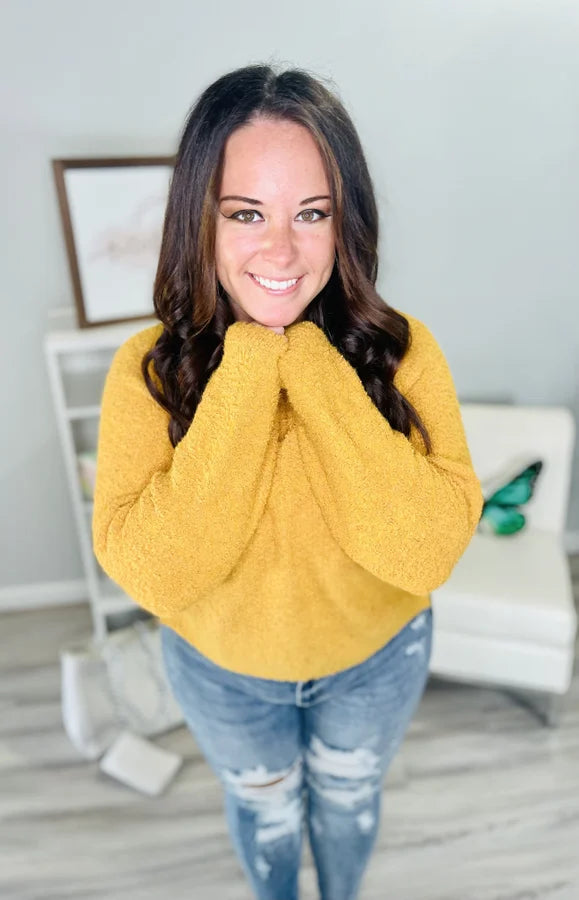 Reg. Golden Yellow Pullover Sweater w/ Built-In Sleeveless Top