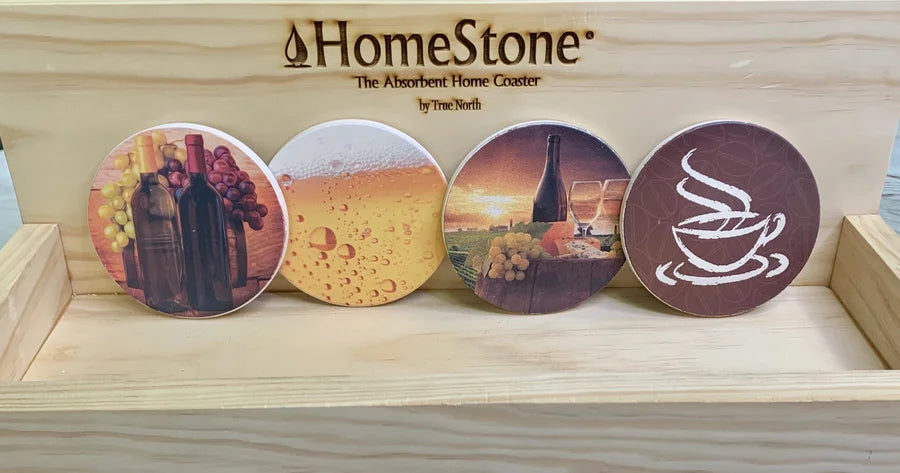 True North Stone Coasters (Set of 2) - Drink Up Designs
