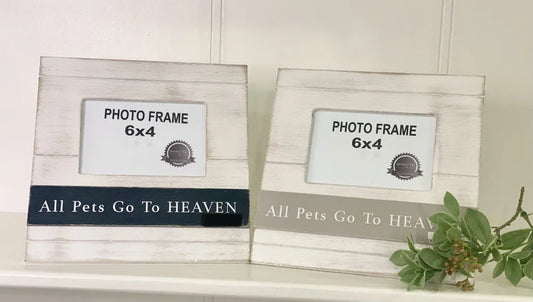 "All Pets Go to Heaven" Wooden Photo Frame