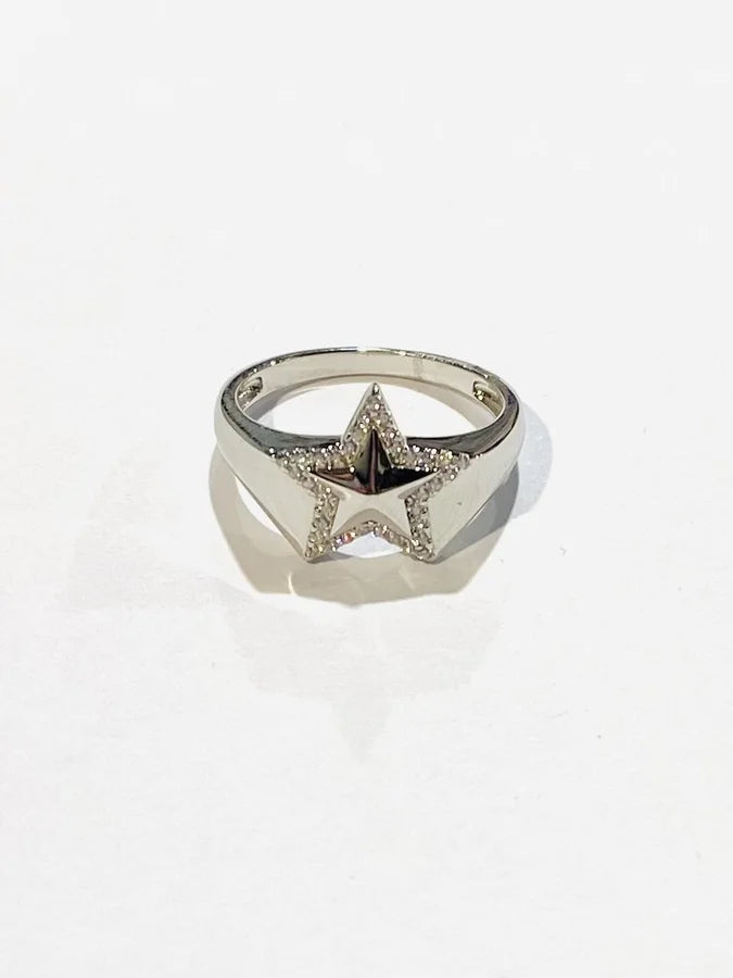 Sterling Silver Cubic Zirconia Star Ring