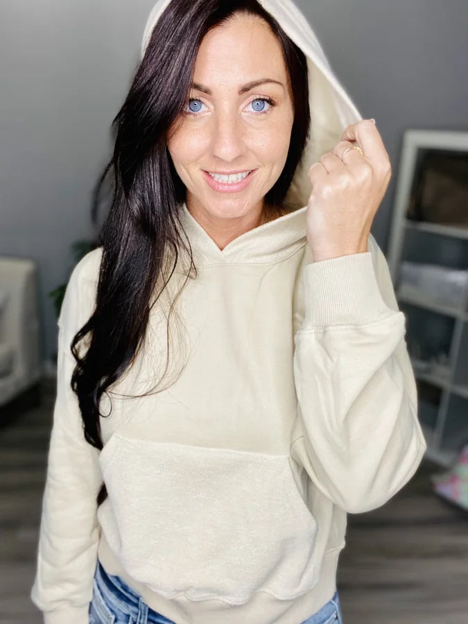 Reg. Beige Long Sleeve Hoodie