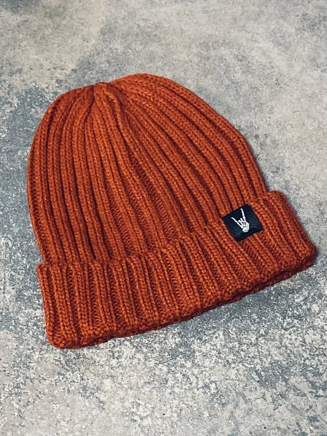 "Rocker" Rusty Red Beanie