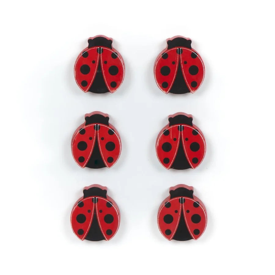 Ladybug Wood Shapes (Set of 6)