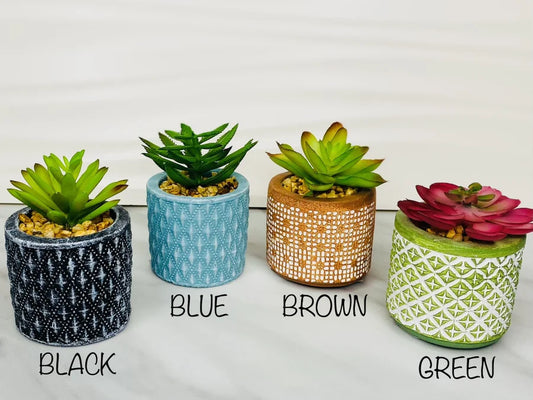 Resin Potted Succulent Plants (4 Styles)